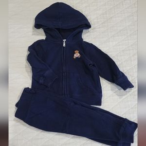 Ralph Lauren 12 month boys 2 piece sweatsuit